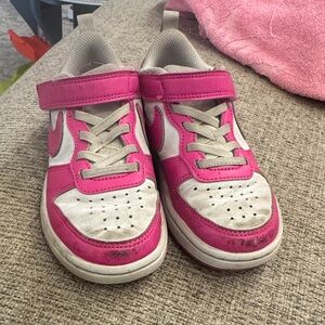 Nike Kids Pink and White Sneakers